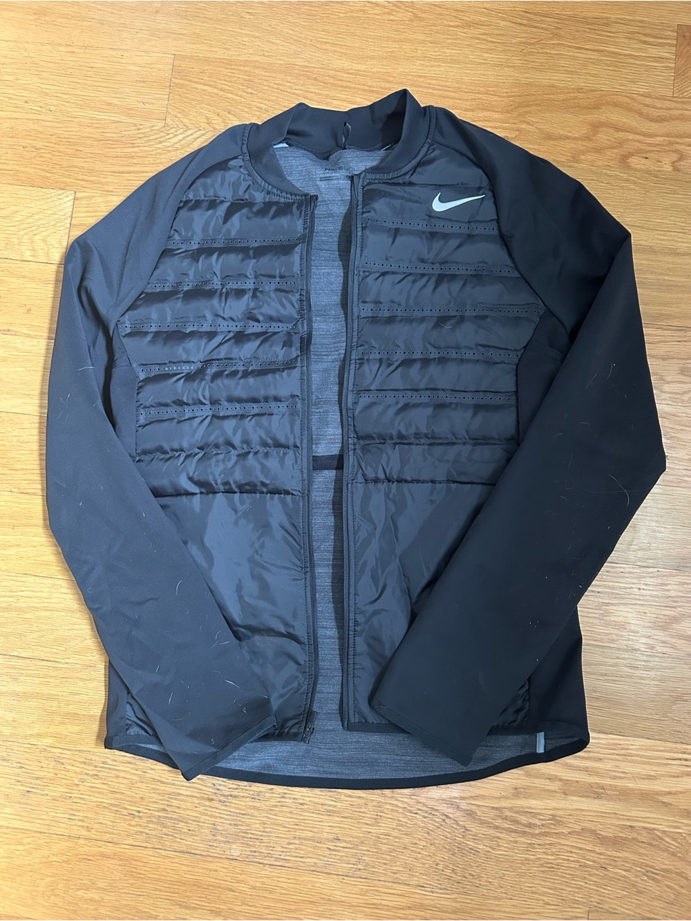 Nike Black Quilted Hybrid Performance Jacket
